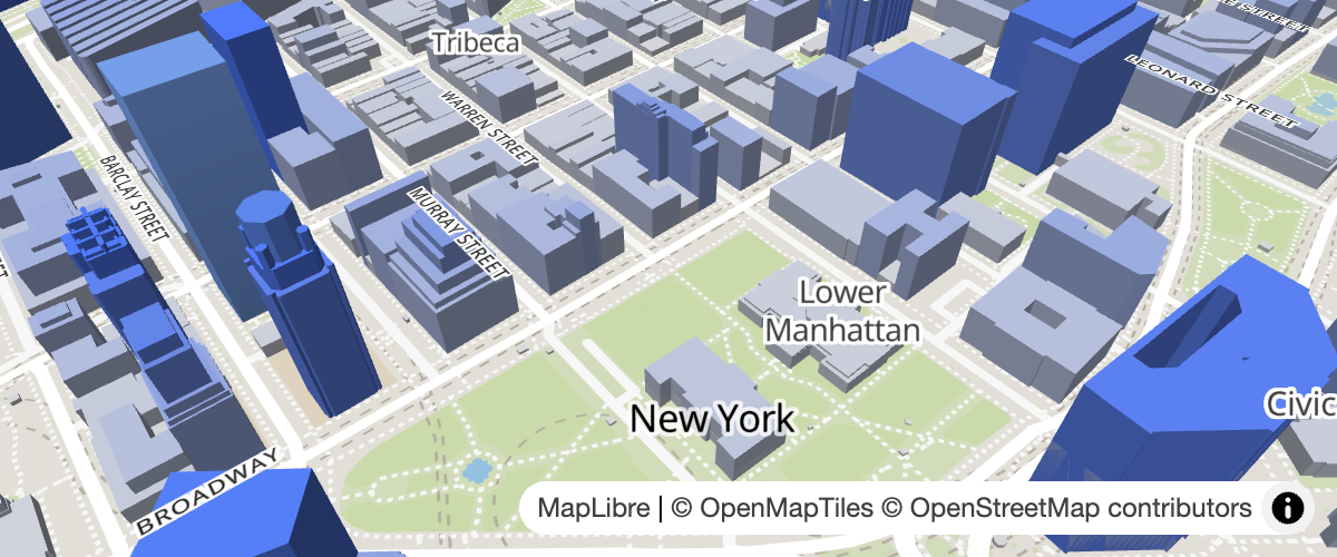 Display buildings in 3D